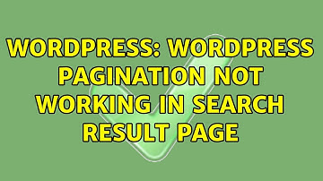 Wordpress: Wordpress pagination not working in search result page
