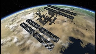 Launching the Entire ISS on one Rocket Using Robotics from the Breaking Ground DLC