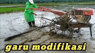 rake modification !! Kubota G1000 Boxer tractor leveled rice fields