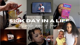 vlog: sick day in a life| single mom of four| 2024