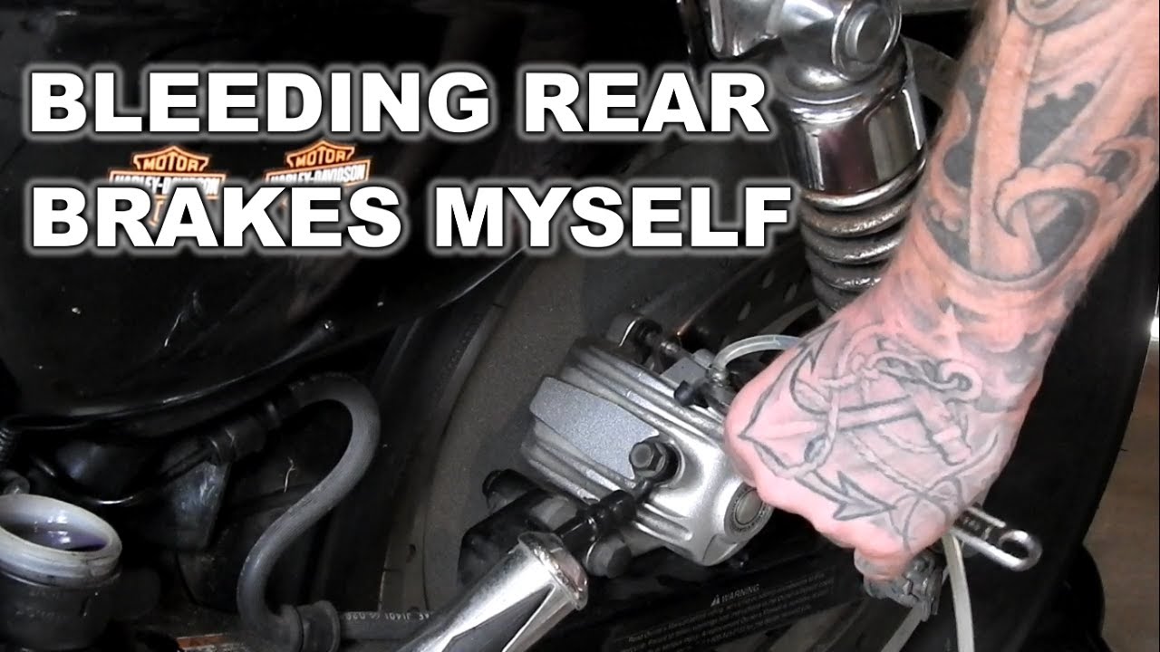 How I Bleed Rear Brake Fluid On My Harley Spotster Myself YouTube