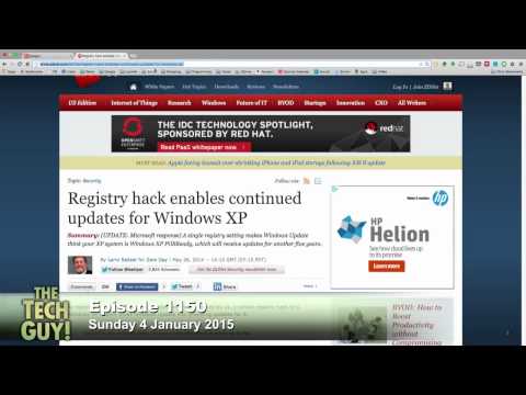Hacking Windows XP to Continue Getting Updates: The Tech Guy 1150