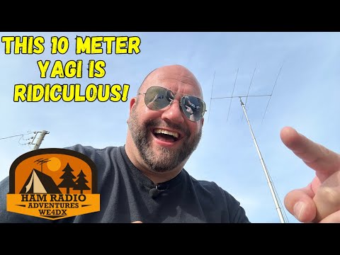 10 Meter 4 Element Yagi On 50 Foot Pneumatic Mast