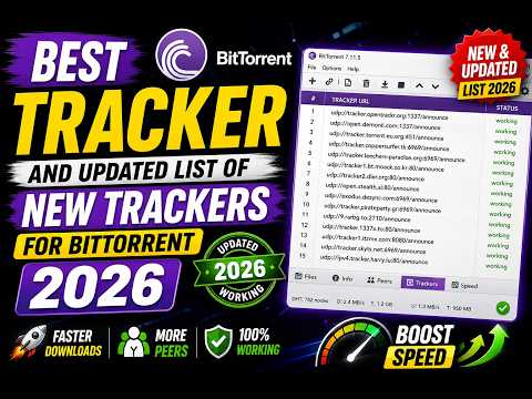 qBittorrent Stalled / Torrent SUPER SLOW? Fix It Instantly with New Trackers (2026)