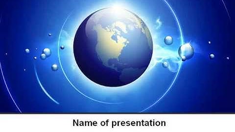 Blue Colored Globe PowerPoint Template by PoweredTemplate.com