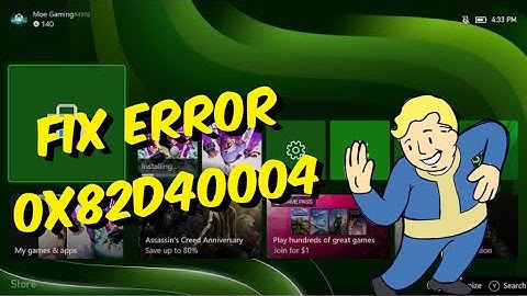 How To Fix Xbox One / Series X/S Error Code 0x82d40004