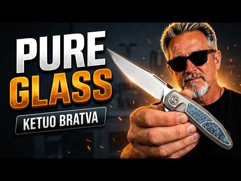 Ketuo Bratva Ti/CF M390 (perfect mirror polish)  timbersedgeknives.com