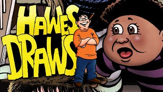 HAWES DRAWS: Looking at HORROR CON KIDZ Card Artwork!