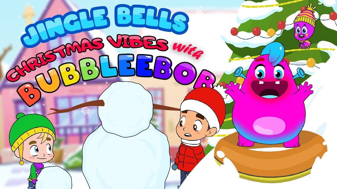 Jingle Bells 🎶 BubbleeBob & Kids Build a Snowman ❄️ Fun Winter Song for Children