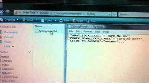 Change your system strings (Slider text) on iPod touch and iPhone