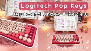 Logitech Pop Keys Heartbreaker Rose Keyboard Unboxing & Review | iPad Digital Plan with Me ❤️