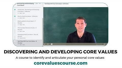 Trailer - Discovering and Developing Core Values: A Course by Robert Glazer