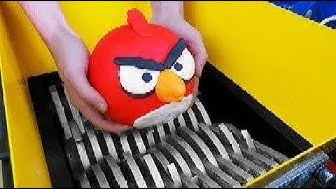 Experiment Shredding Machine Vs Angry Birds!