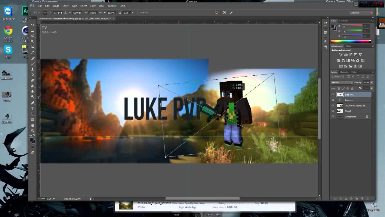Luke's banner [Speed Art] - YouTube