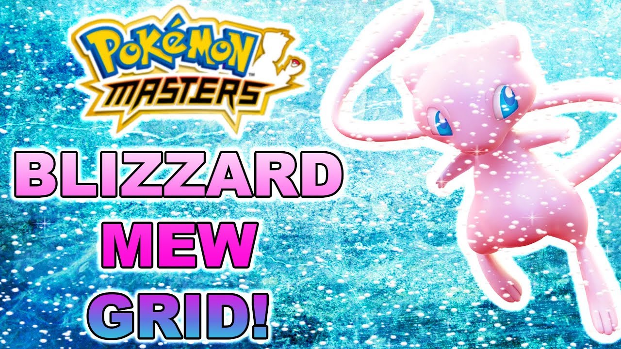 HUGE AOE DAMAGE! 100% SYNC GRID MEW BLIZZARD BUILD SHOWCASE! | Pokemon Masters