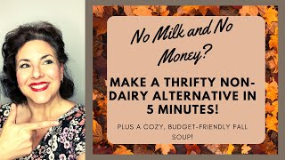 MAKE OAT MILK WITH 12 CENTS AND 5 MINUTES! | SHOESTRING BUDGET COZY FALL SOUP