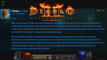 HUGE Diablo 2 Update! Unlimited Secret Cow Level, Ladder-Only Features For Non-Ladder, and more!