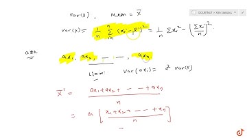 Let `x_1,\\ x_2 ,\\ x_n` values of variable `X` and let `\