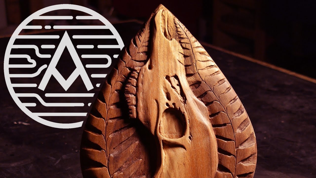 Carving a Walnut Deer Skull -- Woodworking - YouTube