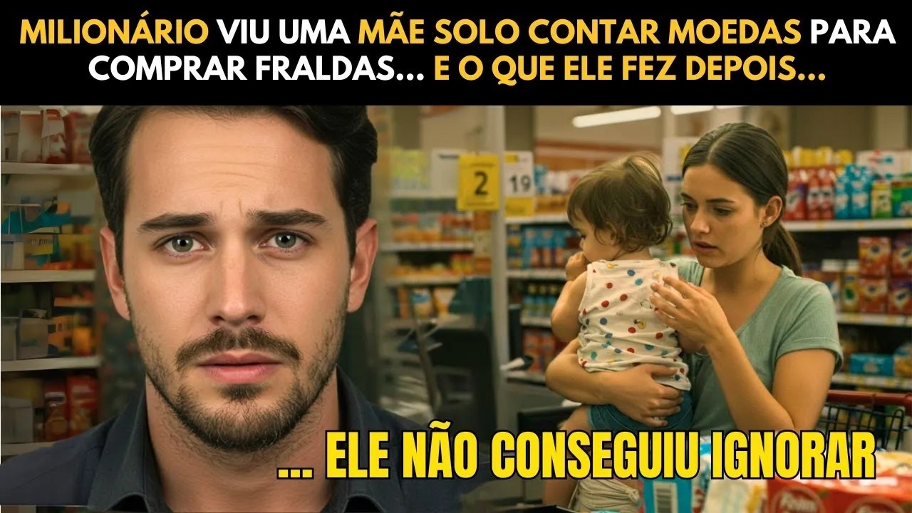 MILIONÁRIO VIU UMA MÃE SOLO CONTAR MOEDAS PARA COMPRAR FRALDAS... E O QUE ELE FEZ DEPOIS...