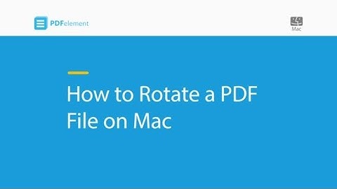 How to Rotate a PDF File on Mac
