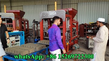 QT4-18 automatic hydraulic concrete hollow solid block, rectangle paving brick machine for Ghana