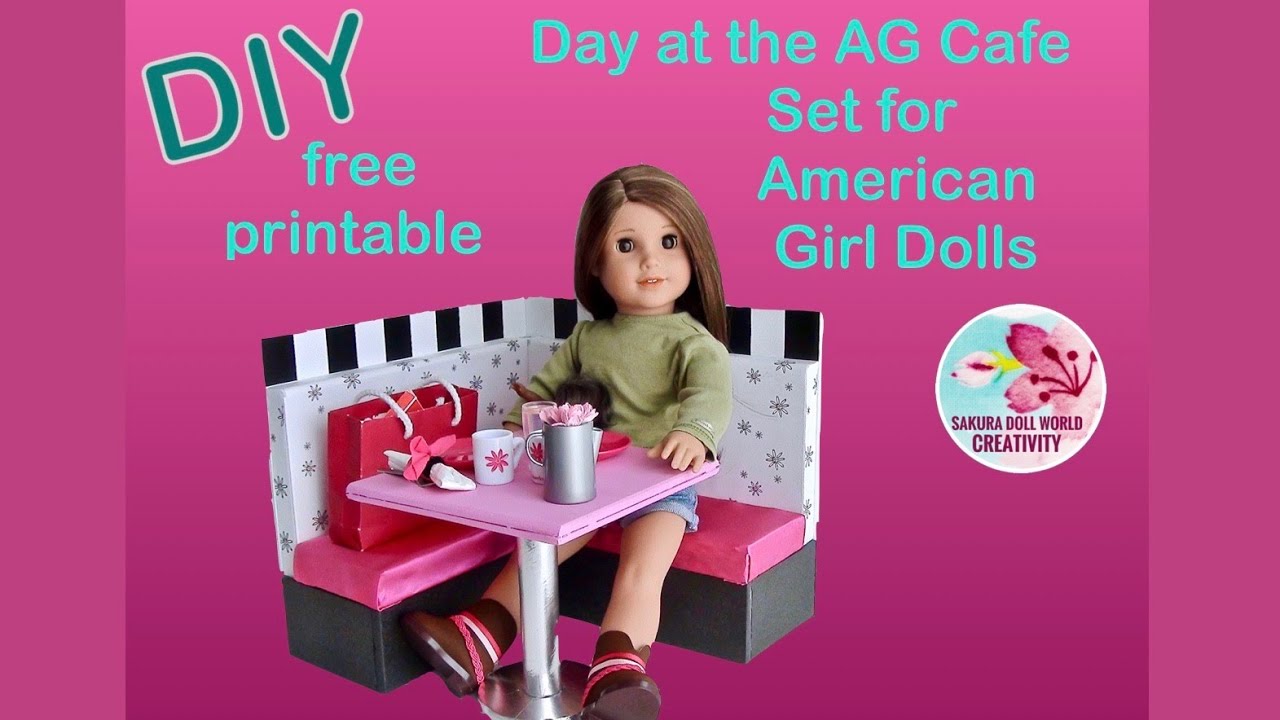 DIY Day at the AG Cafe Set for American Girl dolls with free printable
