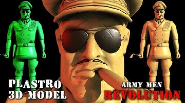 Modelo 3D de Plastro, de los videojuegos de Army Men (forma original)