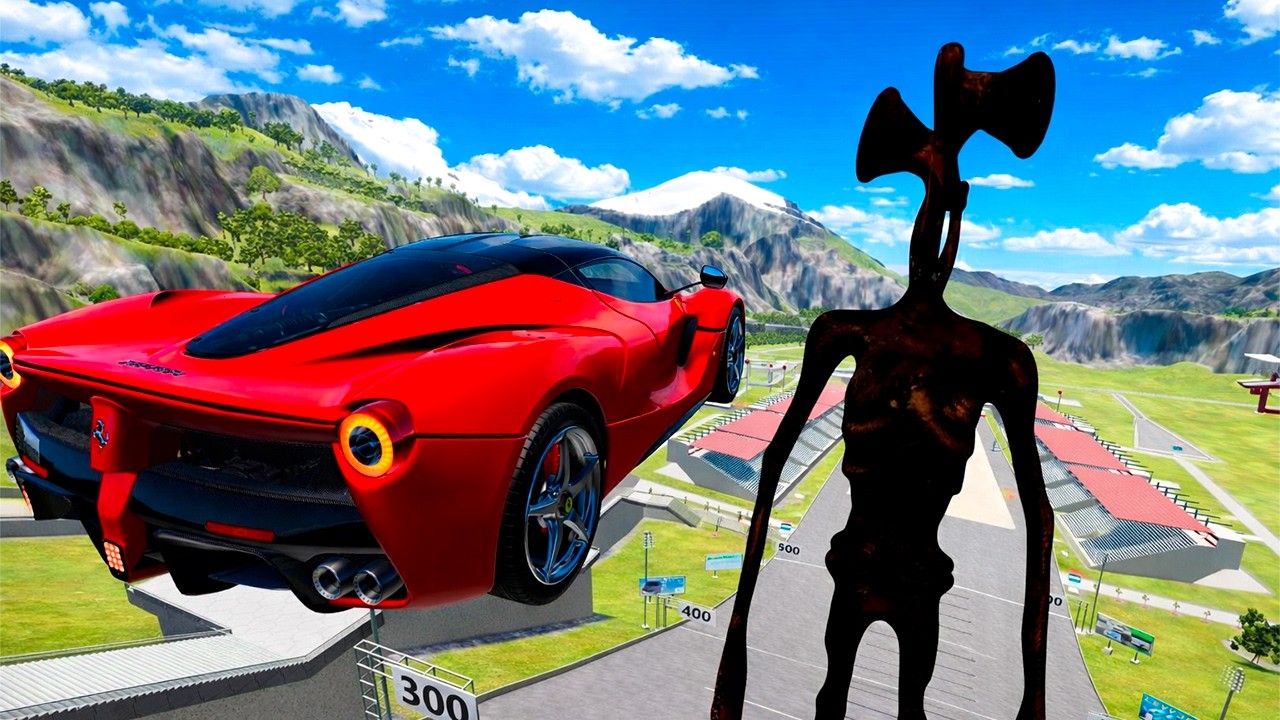 CARROS VS SIREN HEAD! BeamNG.drive