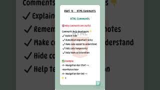 🌐 Part 13 | HTML Comments Tags 🖇️