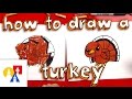 How To Draw A Cartoon Turkey