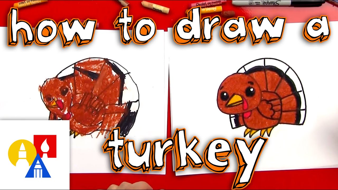 How To Draw A Cartoon Turkey - YouTube