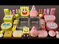 Mixing”SpongeBob VS PatrickStar” Eyeshadow and Makeup Into Slime!Satisfying Slime Video!★ASMR★