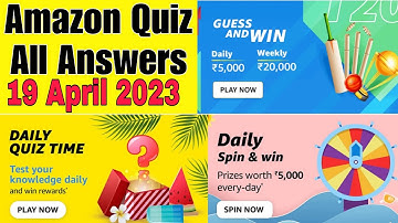 Amazon Quiz Answers 19 April 2023 | Amazon Daily Quiz Answers | Technical Sachin