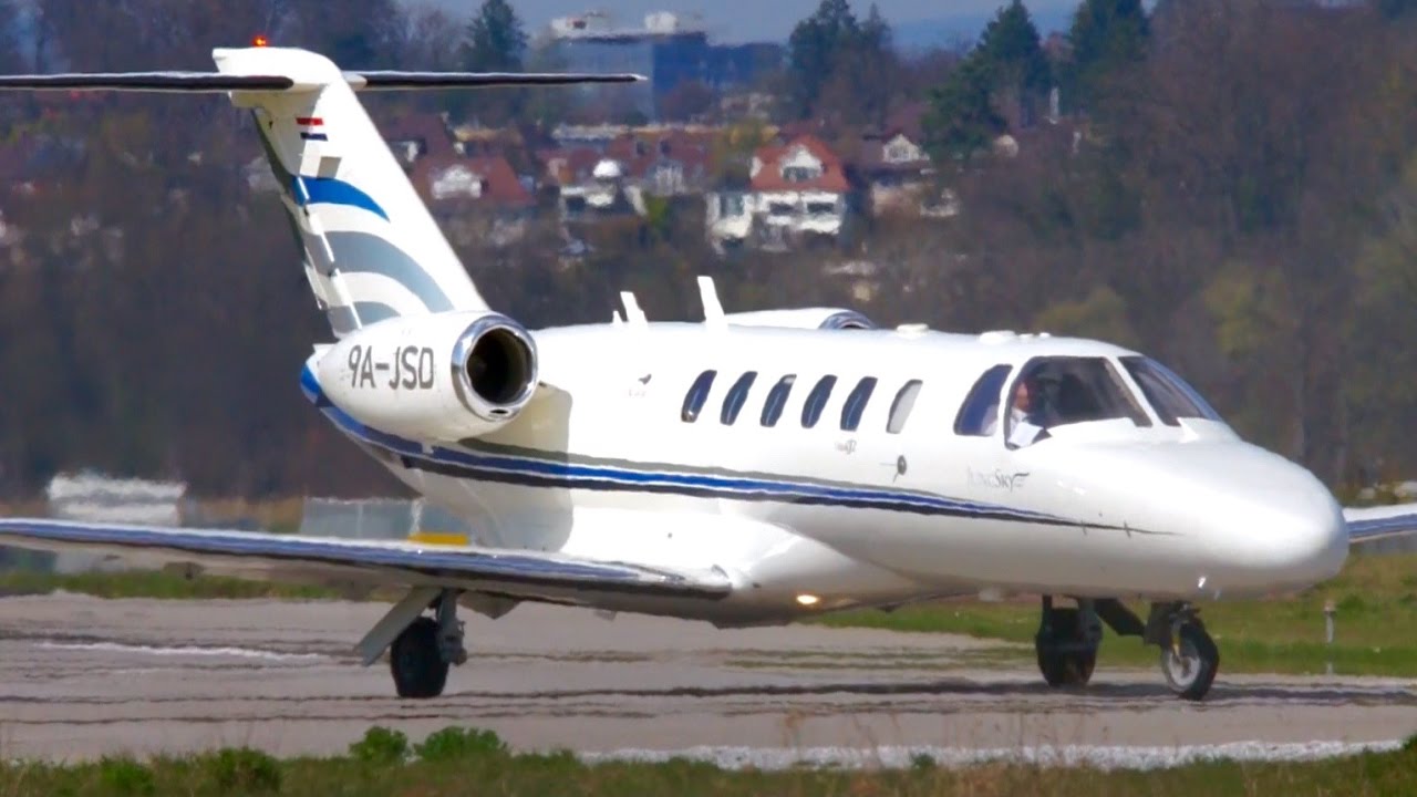 Beautiful Cessna 525A CitationJet CJ2 TakeOff at Bern