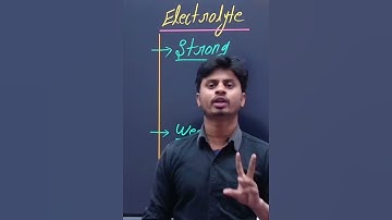 Trick to learn electrolytes and nonelectrolytes | strong and weak electrolyte #shorts #chemistry