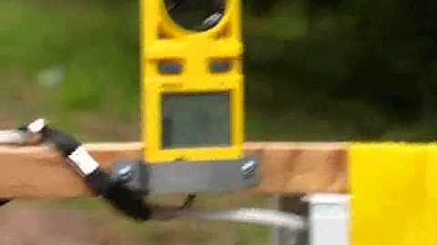 Anemometer calibration example run