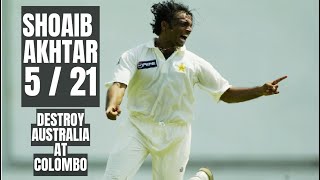 Unleashing Fury  Shoaib Akhtar's Epic Destruction of Australia | Best Swing Bowling | Pak vs Aus