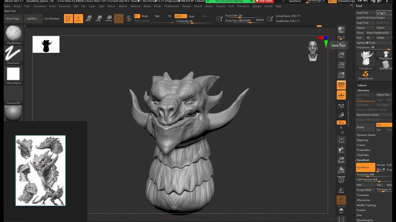 Học Cùng Master Zbrush - Brush cơ bản làm được gì #zbrush - YouTube