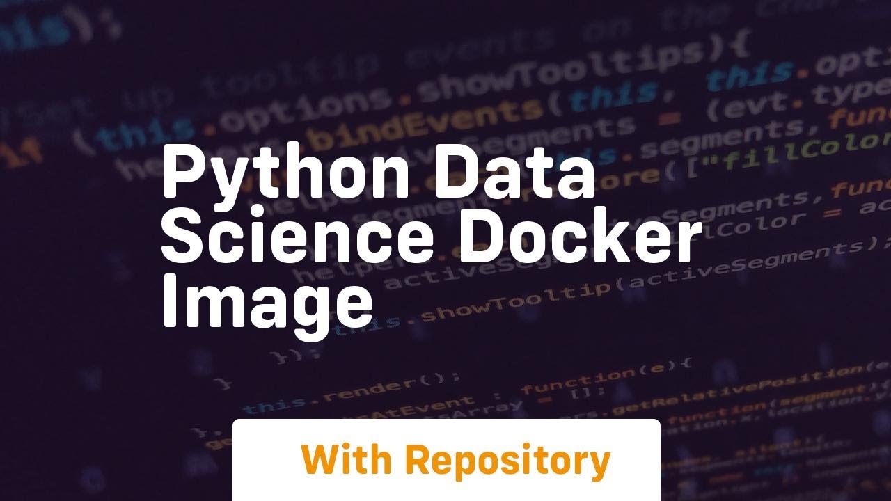 python data science docker image
