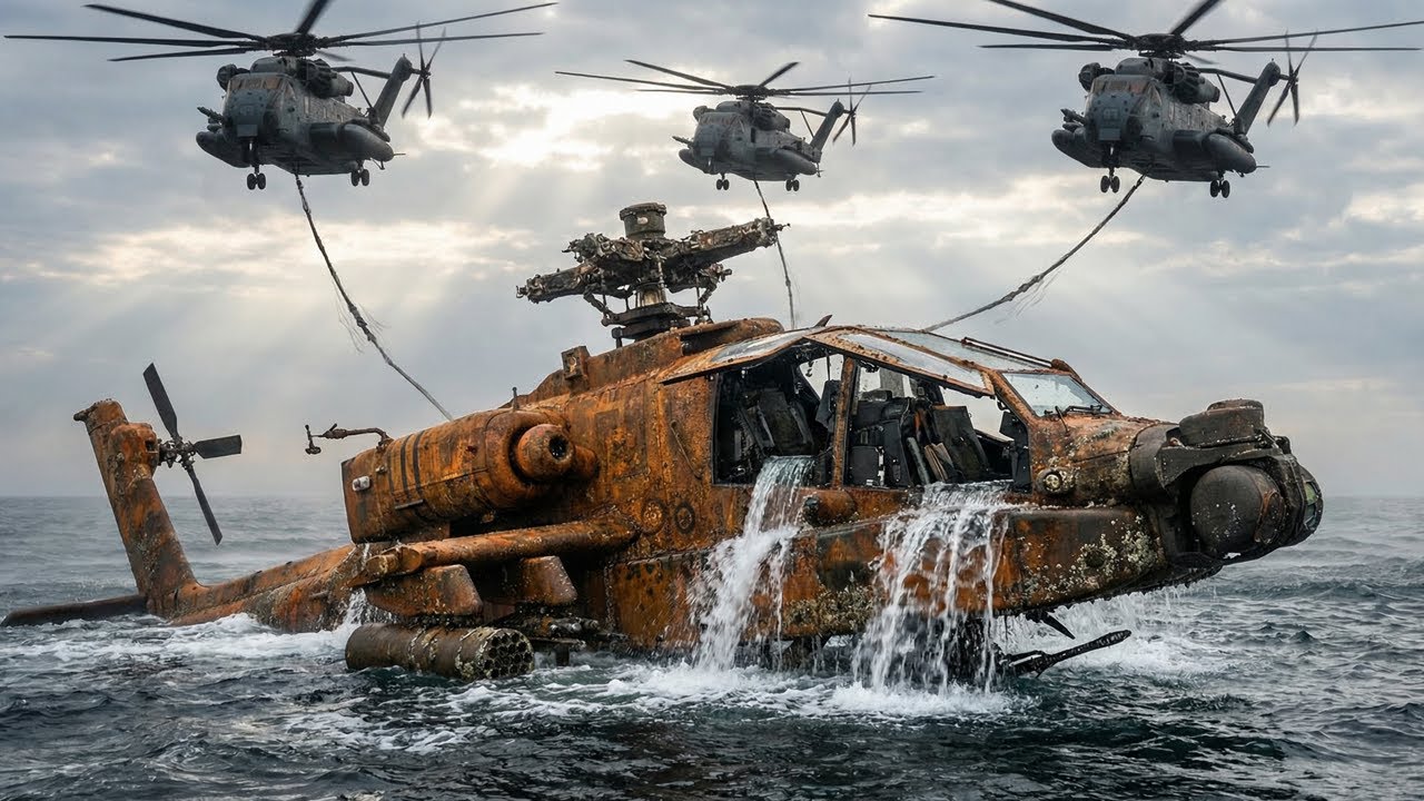 Extreme Salvage: How We Recovered an AH-64 Apache from the Ocean Floor     Giant AH-64 Apache