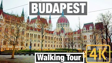 4K City Walks: Budapest, Hungary Parliament to Nyugati Stn - Virtual Walk Treadmill Exercise Video