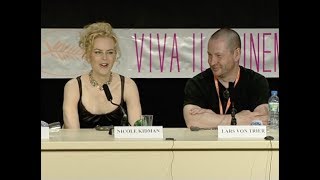 Lars von Trier & Nicole Kidman DOGVILLE Cannes Film Festival Press Conference