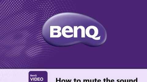 [BenQ FAQ] Projector_How to mute the sound