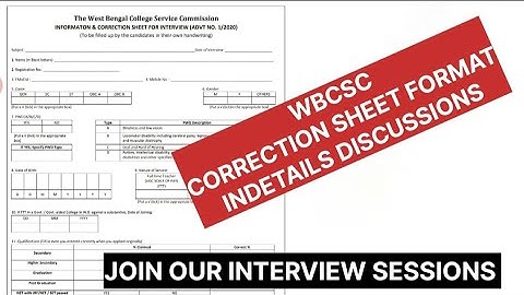 WBCSC CORRECTION SHEET FORMAT IN DETAIL DISCUSSIONS