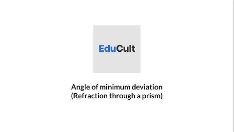 Angle of minimum deviation (Refraction through a prism)
