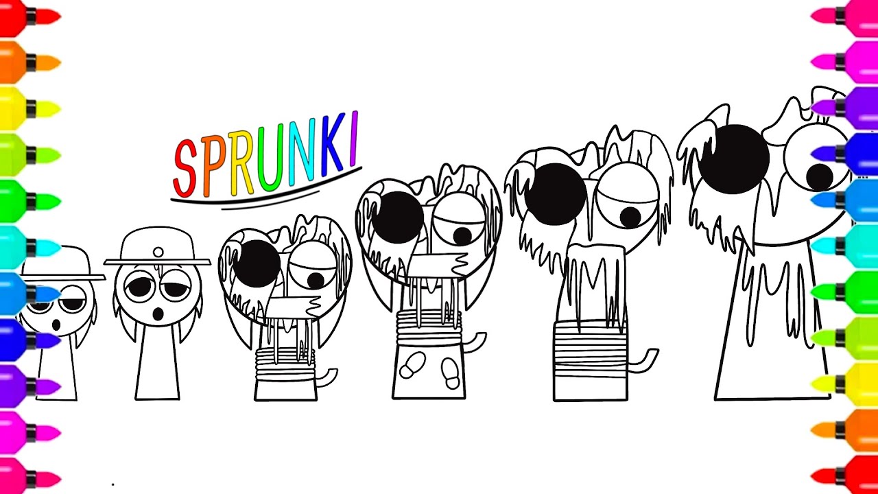 Drawing Incredibox Sprunki PHASE 1 VS PHASE 2 VS PHASE 3 VS PHASE 4 VS ...