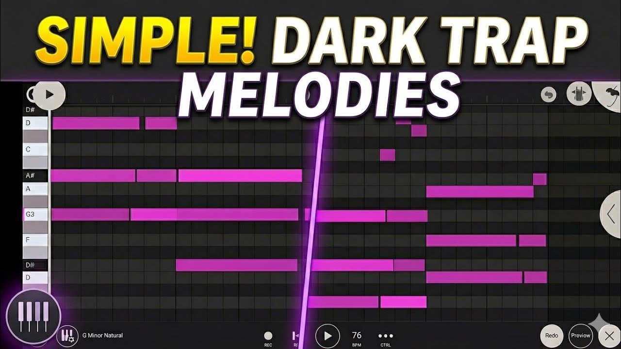 How to Make Emotional Dark Trap Melodies in FL Studio Mobile (Chord ...