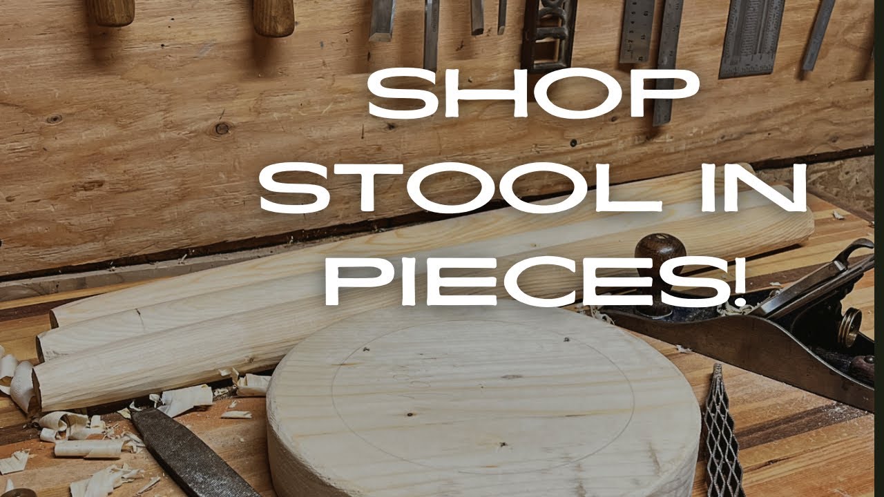 Woodworking - Shop Stool Project part 2 - Hand Tools Only