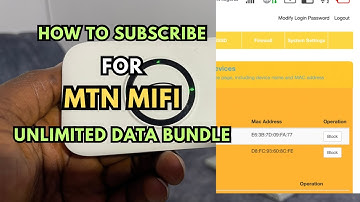 How To Subscribe For MTN Broadband Unlimited Data Bundle || MTN MiFi Unlimited Data Bundle